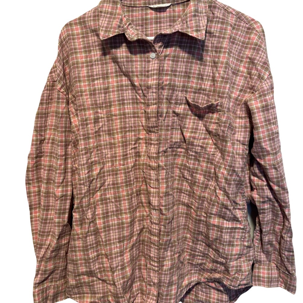 Plaid Button-Up Shirt